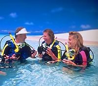 diving off Michaelmas Cay